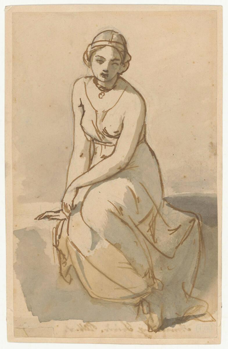Friedrich von Amerling, Studie eines sitzenden Mädchens, Inv. Nr.: 49051
