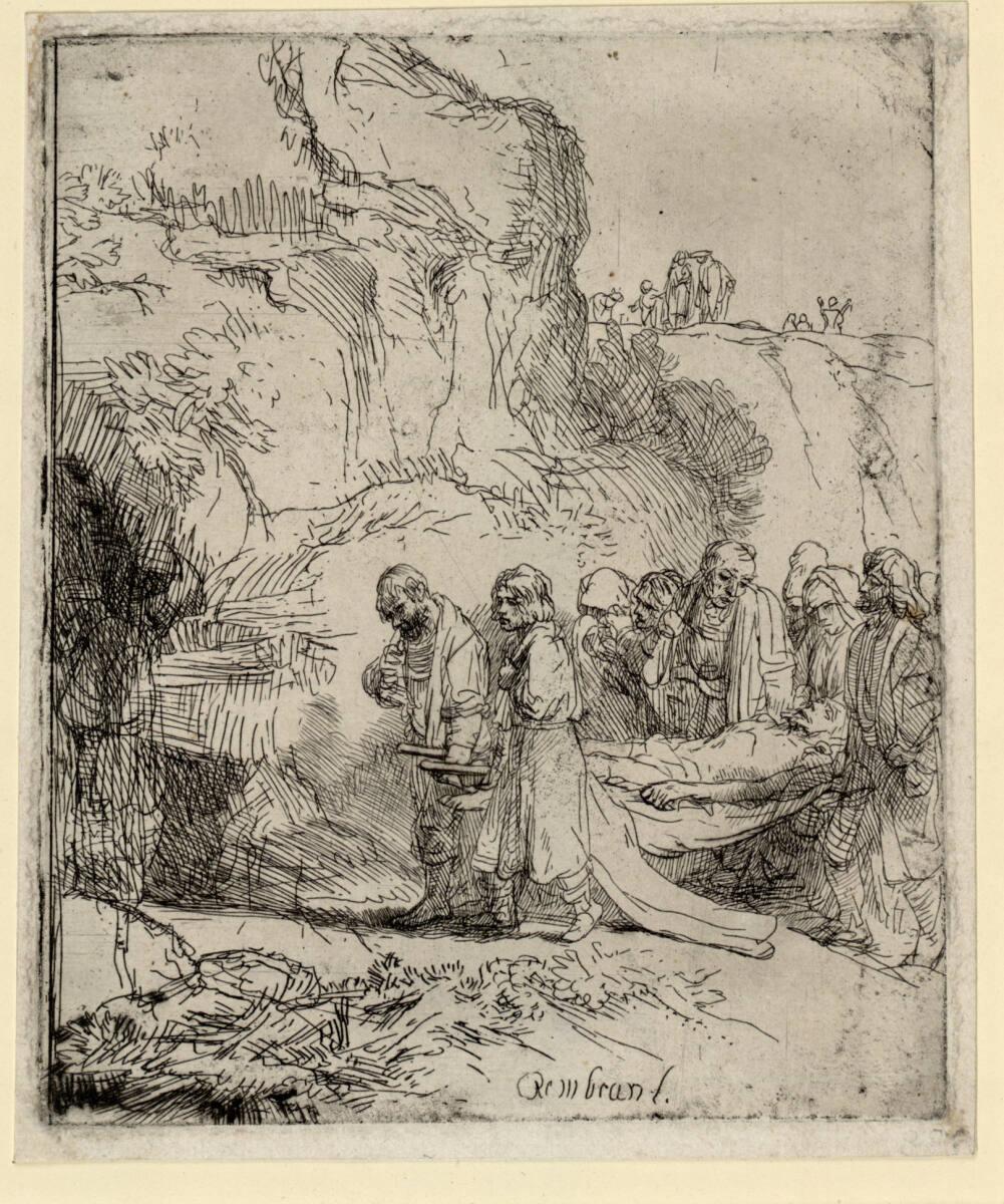 Rembrandt Harmensz. van Rijn, Christus wird zu Grabe getragen, Inv. Nr.: DG1926/159