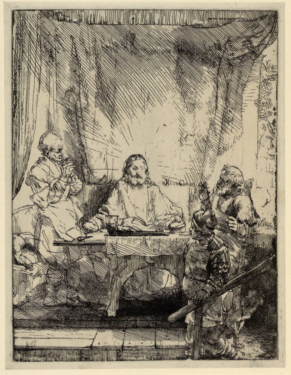 Christus im Emmaus, Rembrandt, 1654
