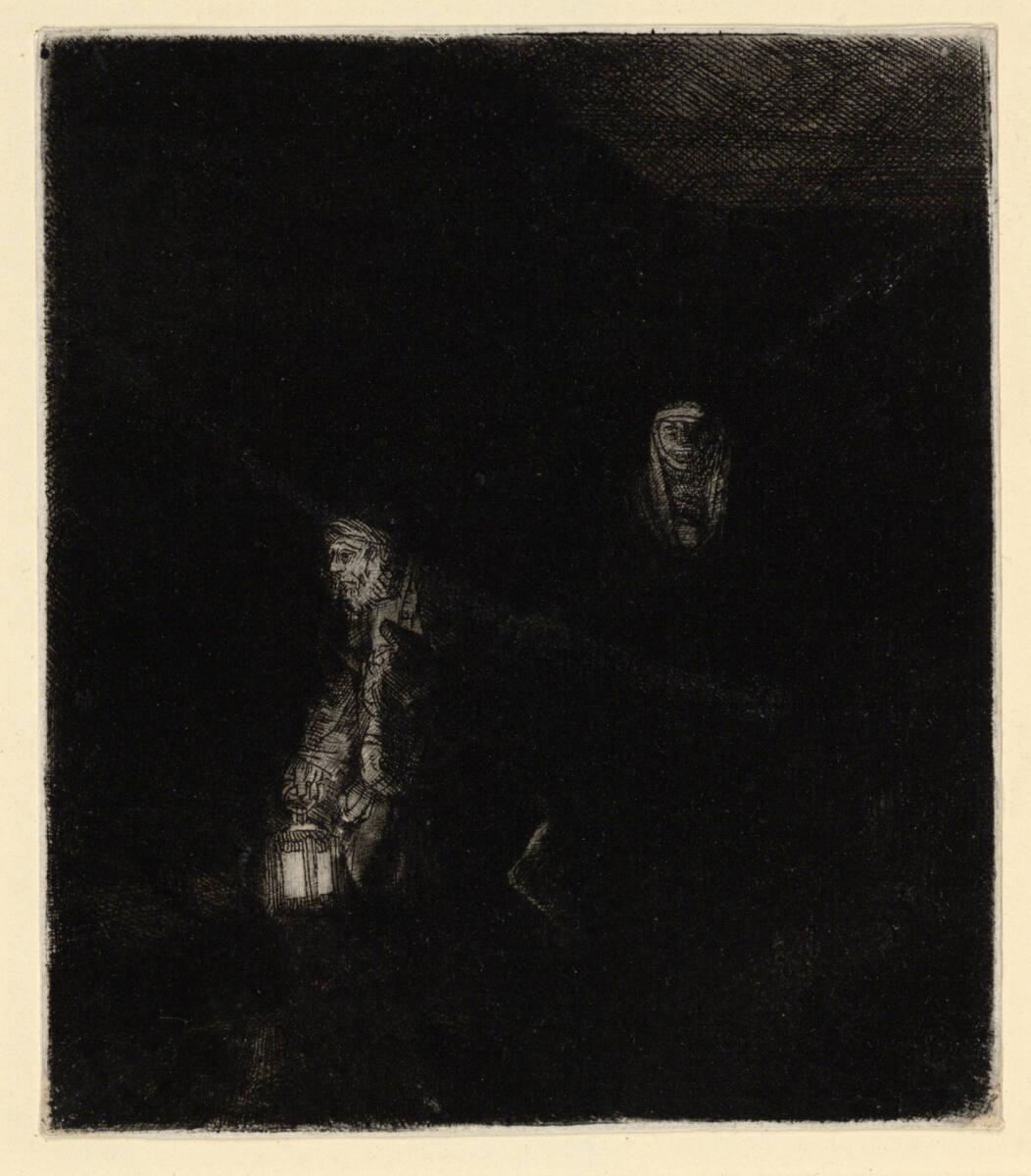 Die Flucht nach Ägypten (Nachtstück), Rembrandt, 1651