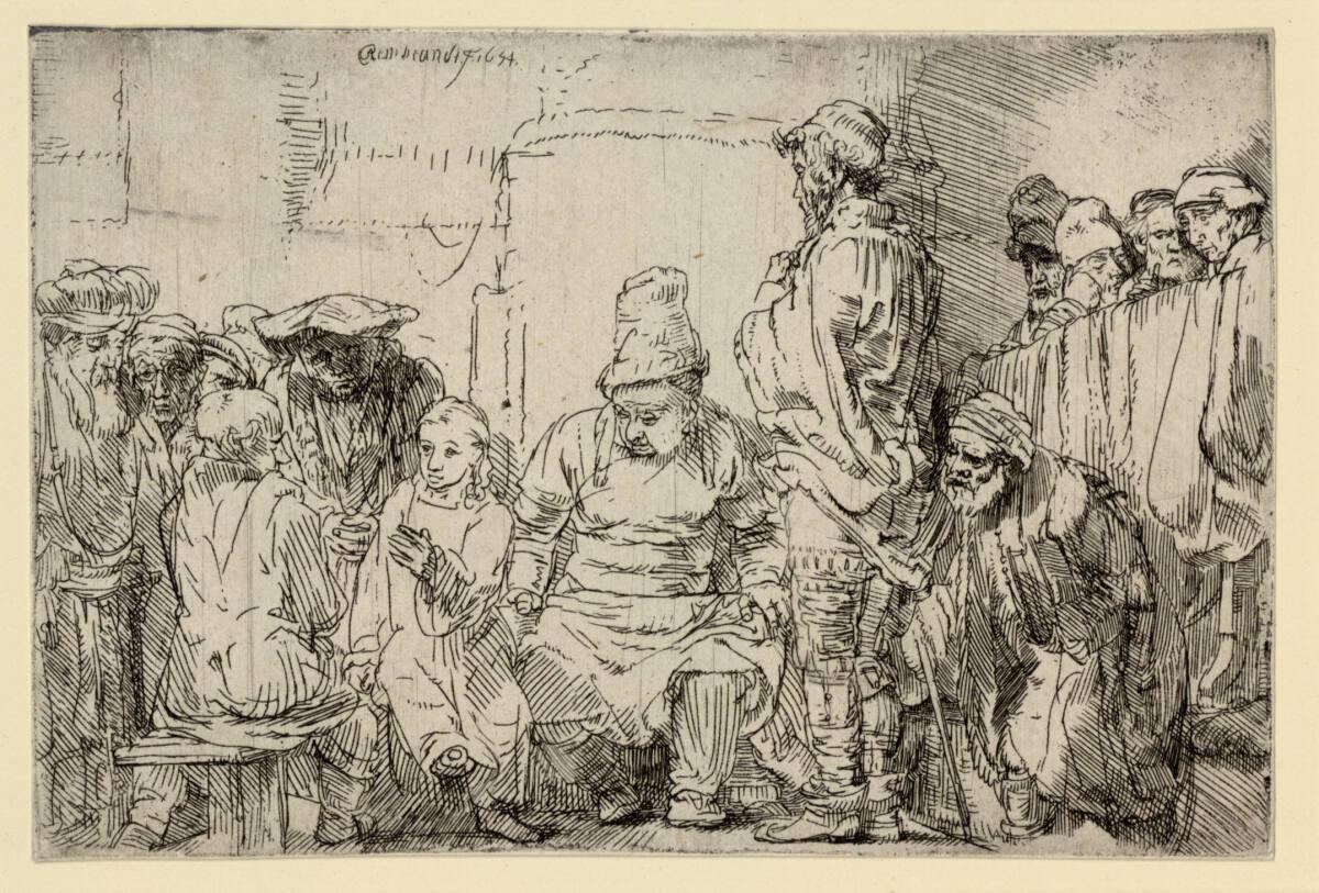 Christus unter den Schriftgelehrten, Rembrandt, 1654