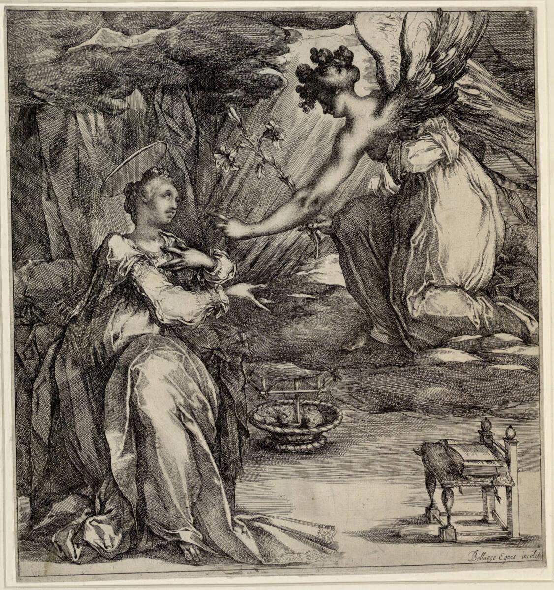 Jacques Bellange, Die Verkündigung, Inv. Nr.: DG1930/312