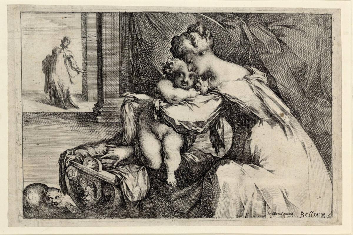 Jacques Bellange, Madonna mit Kind an der Wiege, Inv. Nr.: DG1930/318