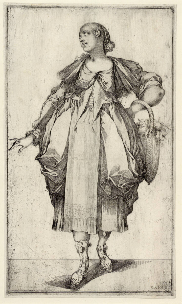 Gärtnerin mit Korb, Jacques Bellange
