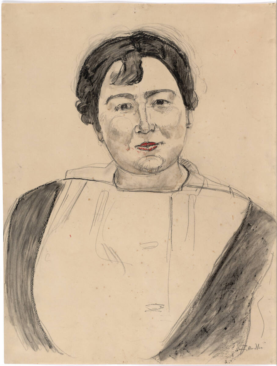Brustbild einer jungen Frau (Francoise Vibert-Miale), Ferdinand Hodler