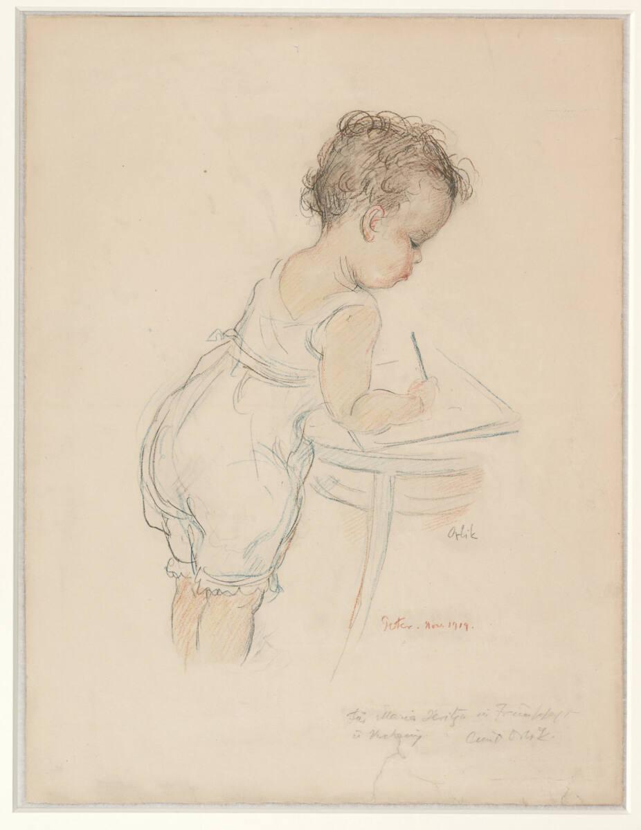 Emil Orlik, Stehendes Kind, Inv. Nr.: 44301r