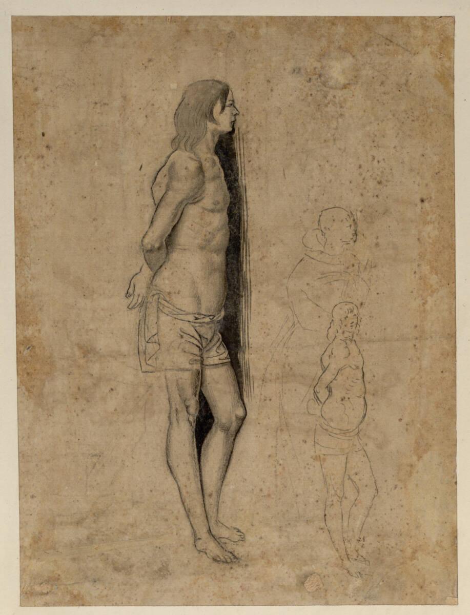 Antonello da Messina, Skizzen für den heiligen Sebastian und Thomas von Aquin ?, Inv. Nr.: 15v