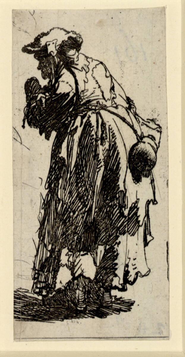 Rembrandt Harmensz. van Rijn, Die Alte mit der Kürbisflasche, Inv. Nr.: DG1930/2476