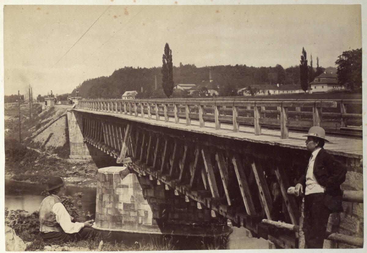 Alexander (Sándor) Schild, Geissler, Kaschau Oderberger Bahn: Trzinietzer Brücke (Trzibnieczi h…