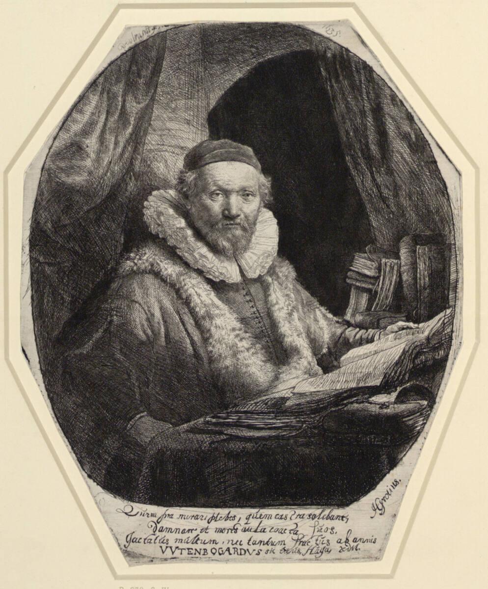 Rembrandt Harmensz. van Rijn, Jan Uytenbogaert, Inv. Nr.: DG1926/464