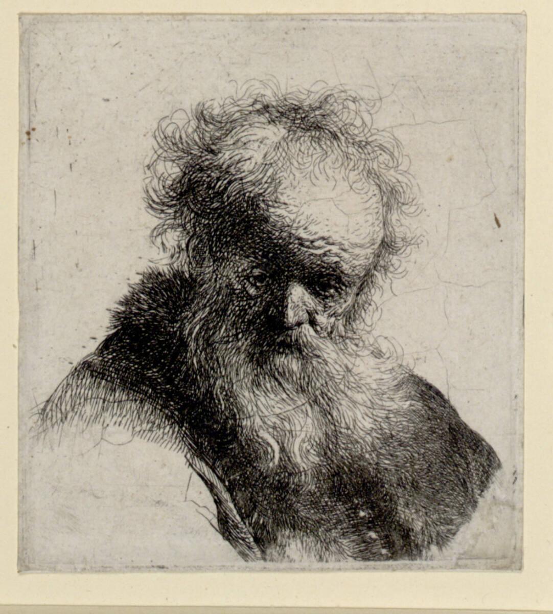 Rembrandt Harmensz. van Rijn, Alter Mann mit langem Bart, seitwärts blickend, Inv. Nr.: DG1926/…