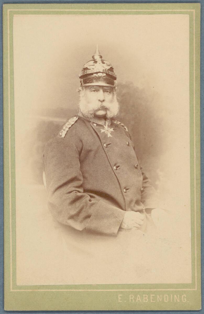 Emil Rabending, Der deutsche Kaiser Wilhelm I. (?) (Bildnis eines  Mannes mit weißem Franz-Jose…