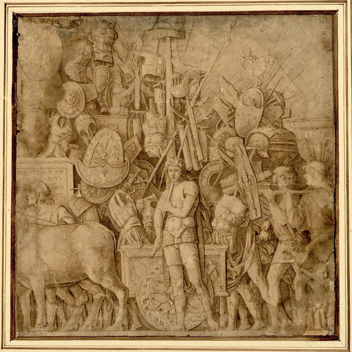 Anonym, Gruppe aus Mantegnas 'Triumph Cäsars'. Der Wagen mit den Waffentrophäen, Inv. Nr.: 2584