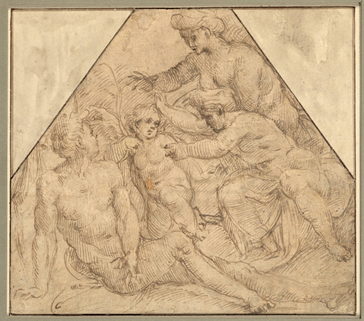 Züchtigung des Amorknaben, Amico Aspertini, 1510–1520