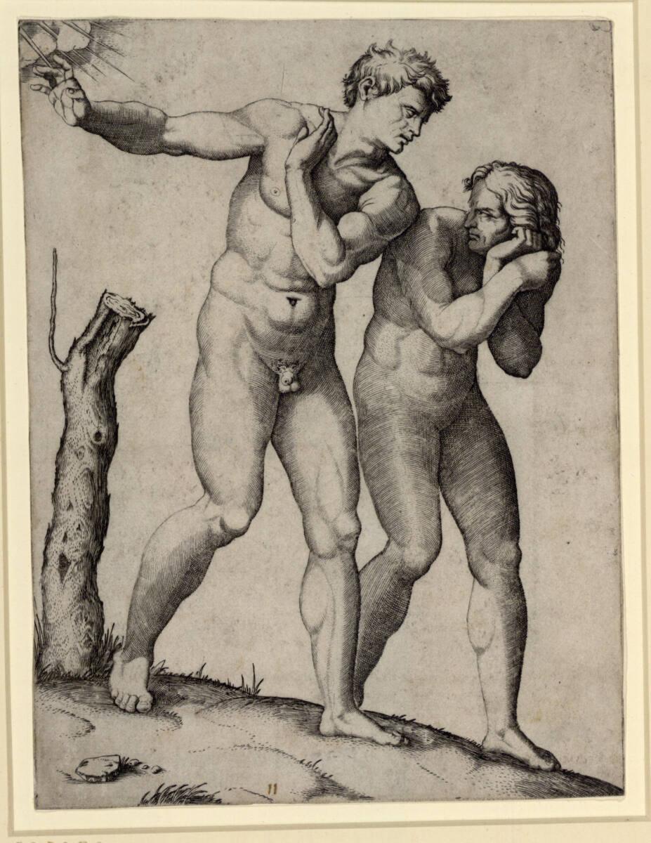 Marcantonio Raimondi, Vertreibung aus dem Paradies, Inv. Nr.: DG1970/254