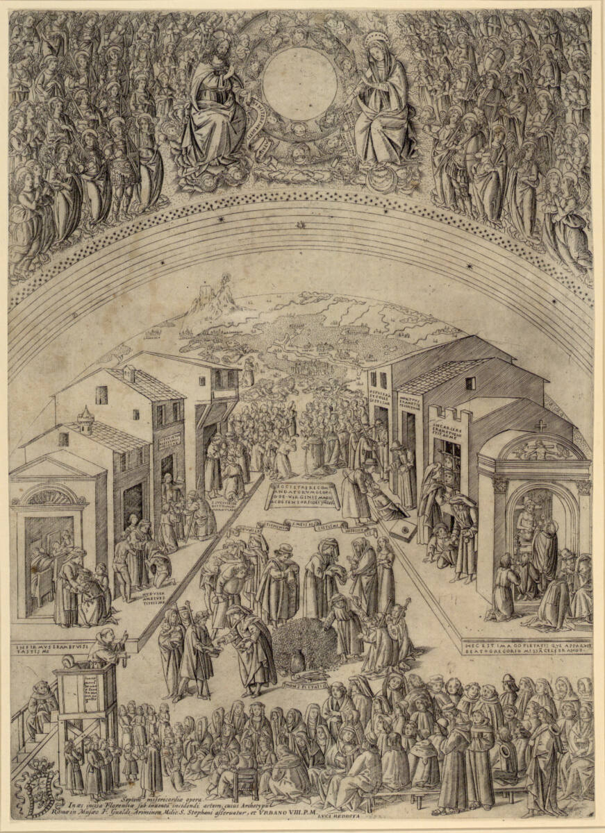 Der heilige Markus und die Werke der Gnade, FlorentinischbreiteManierum1470-1500