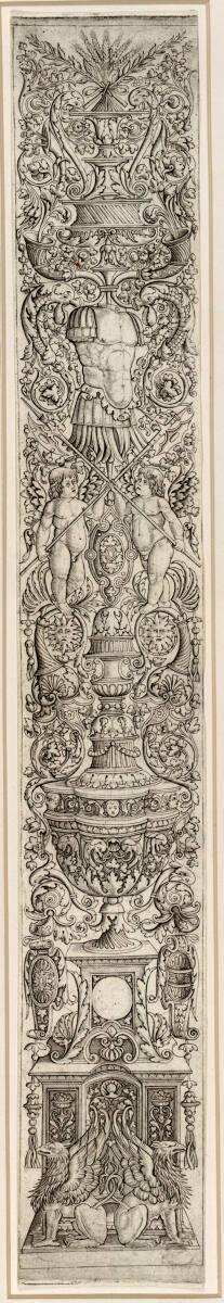 Meister des Sforza-Gebetbuches (Meister des Sforza-Stundenbuches), Ornamentstreifen mit Greifen…