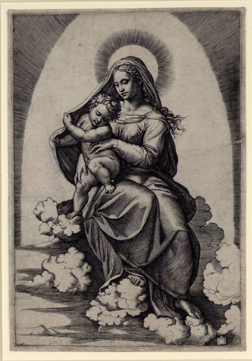 Madonna auf Wolken, Raphael