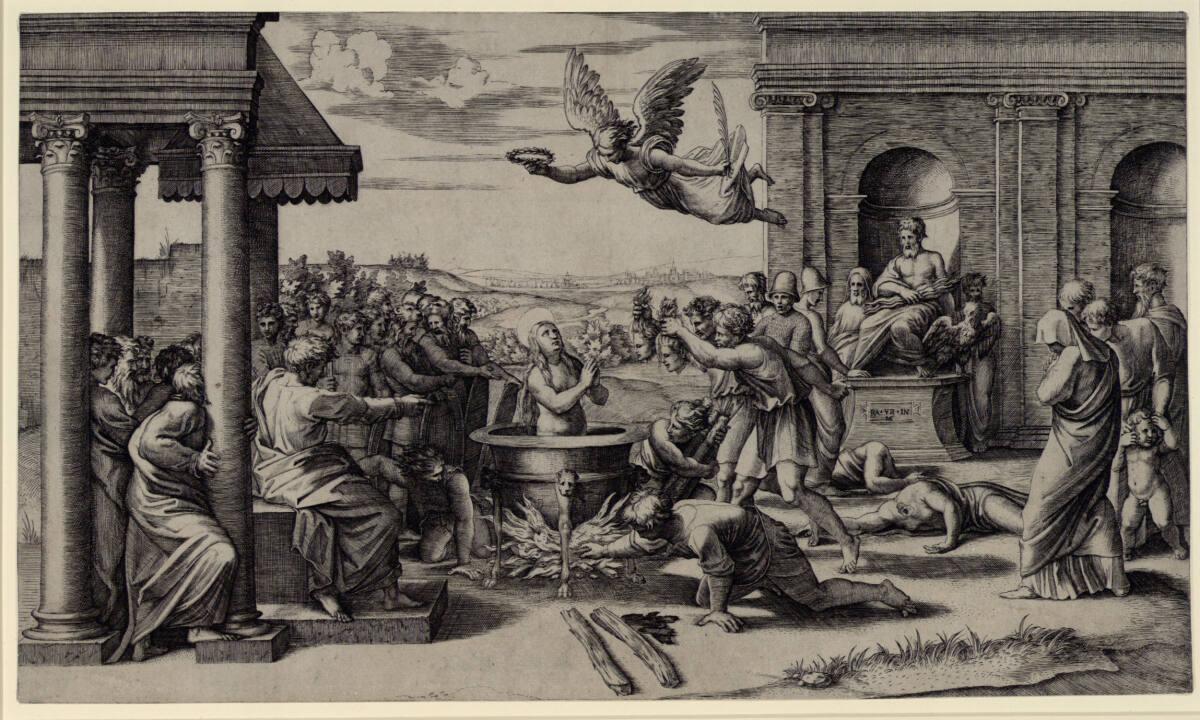 Marcantonio Raimondi, Das Martyrium der heiligen Cäcilie, Inv. Nr.: DG1970/335
