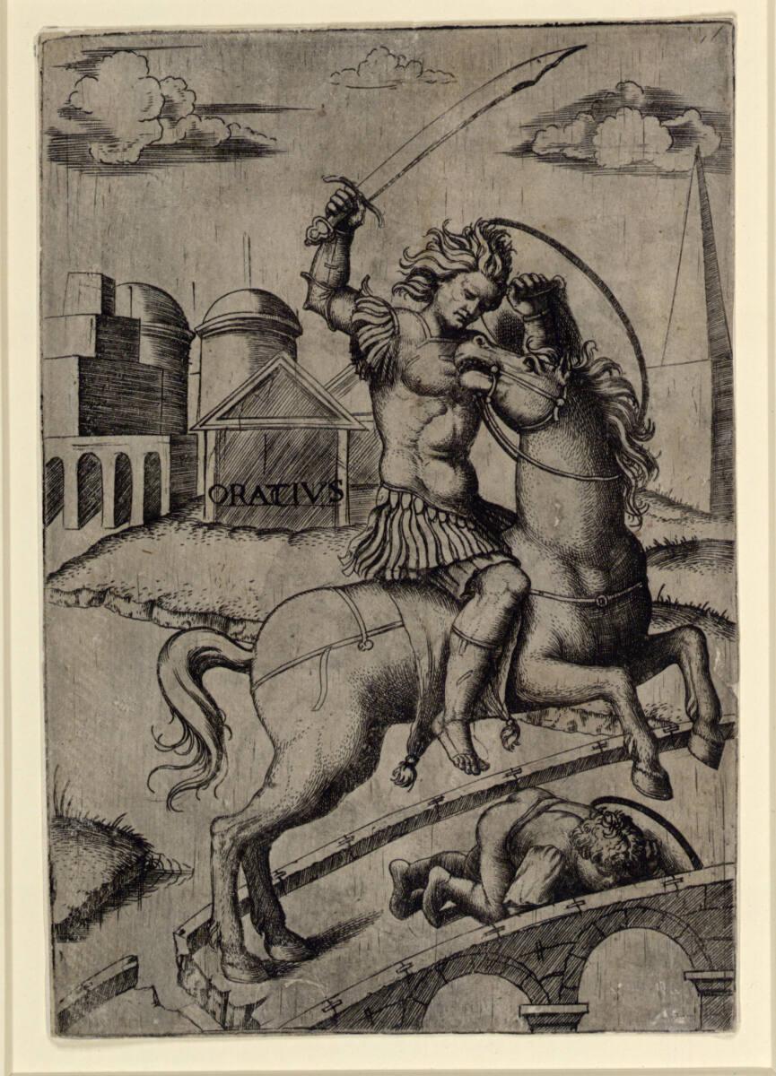 Marcantonio Raimondi, Horatius Cocles, Inv. Nr.: DG1970/414