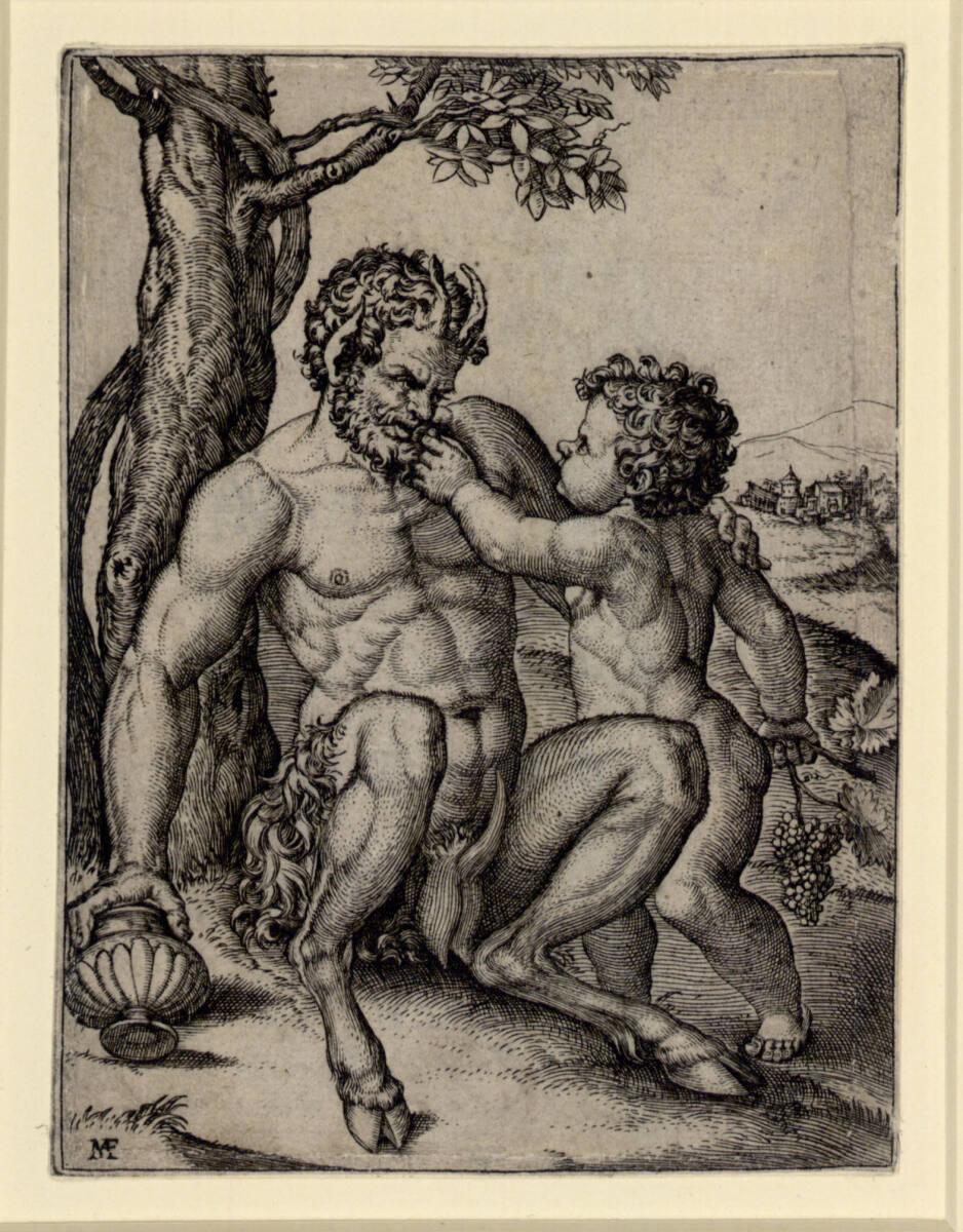 Marcantonio Raimondi, Satyr und Kind, Inv. Nr.: DG1970/469