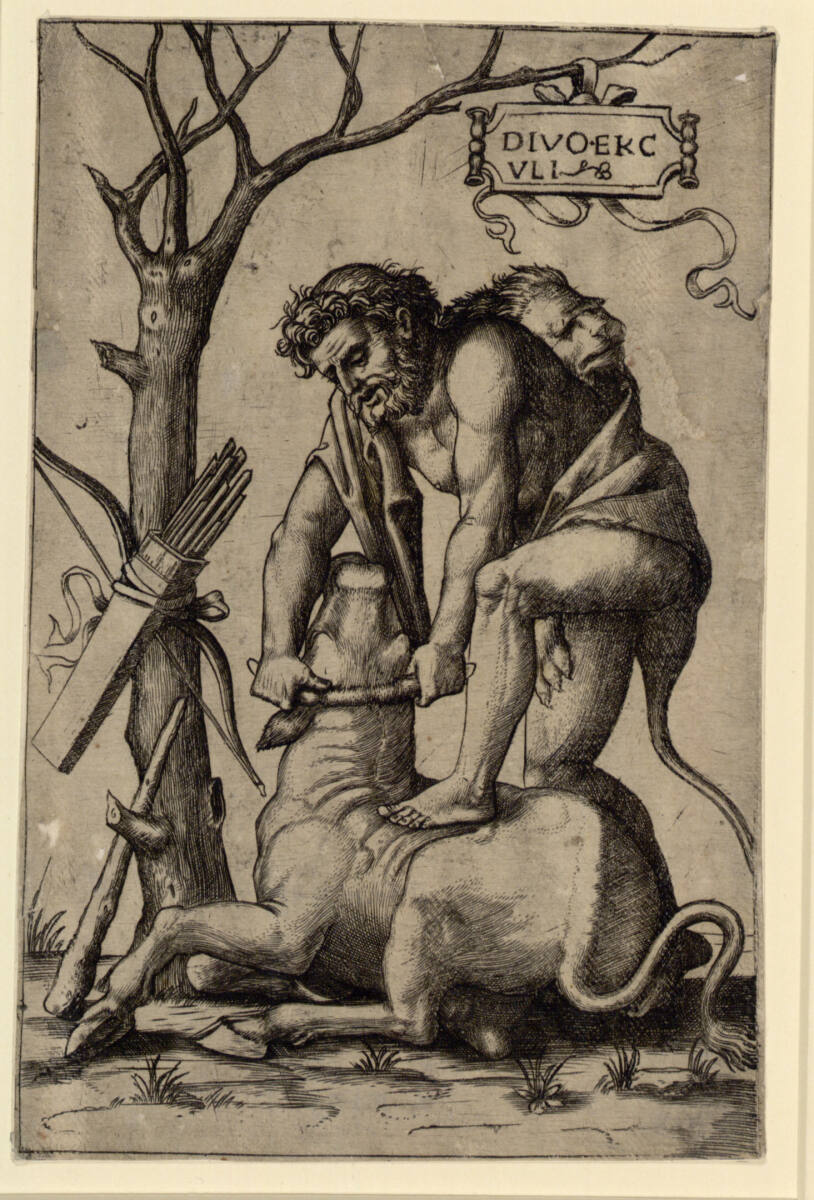 Herkules und Achelous, Marcantonio Raimondi
