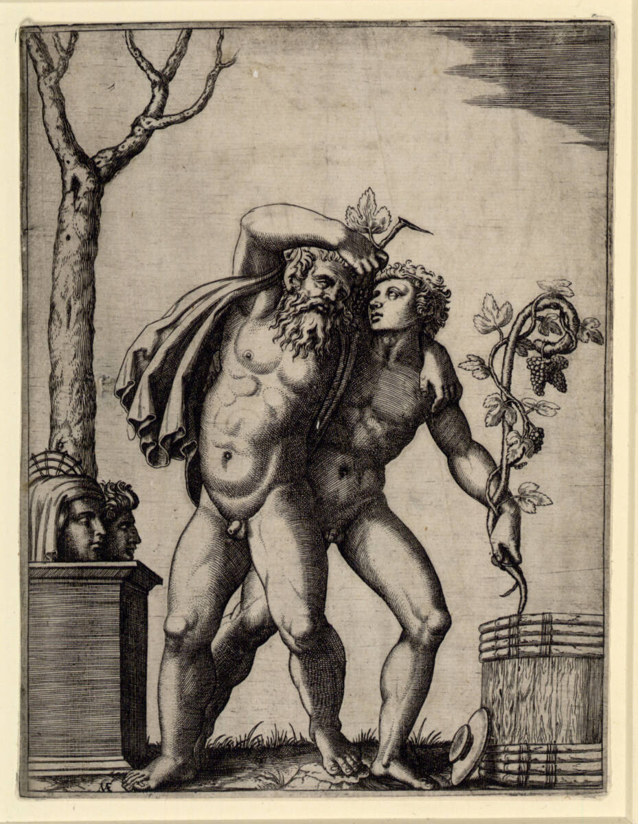 Junger und alter Bacchant, Raphael