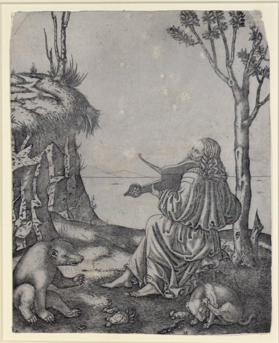 Marcantonio Raimondi, Orpheus sitzend, Violine spielend, Inv. Nr.: DG1971/331
