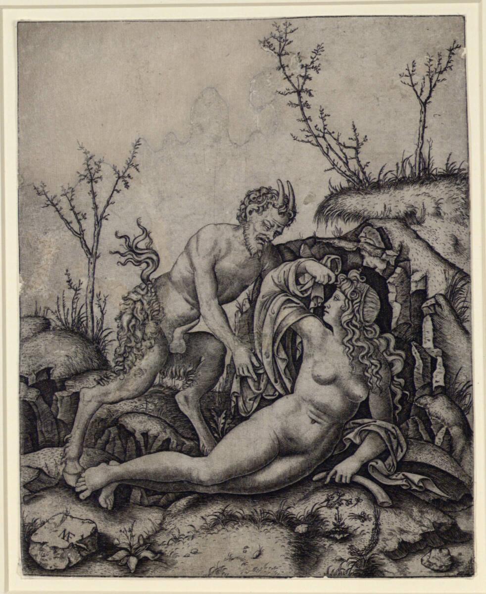 Marcantonio Raimondi, Satyr überrascht eine Nymphe, Inv. Nr.: DG1971/332