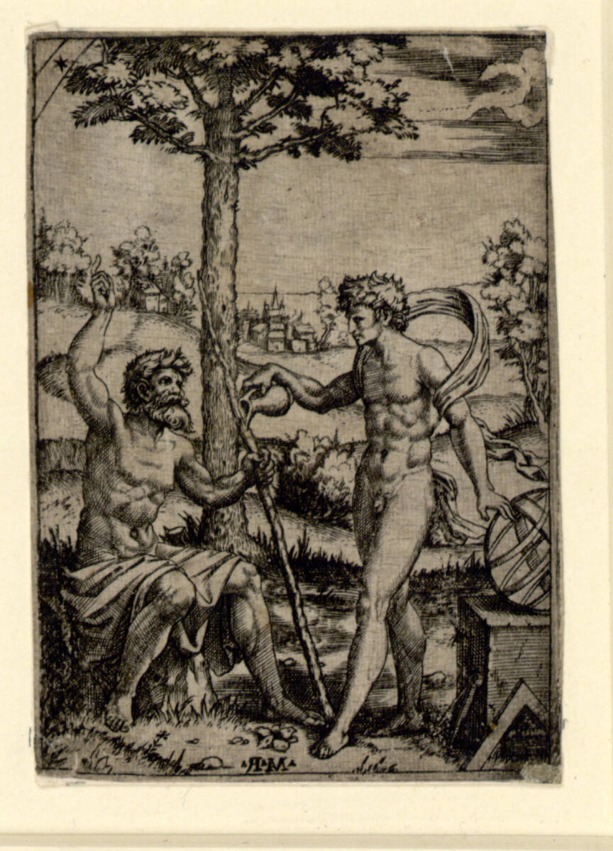 Alter Hirte und junger Mann, Raphael