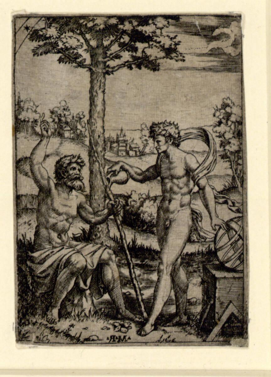 Marcantonio Raimondi, Alter Hirte und junger Mann, Inv. Nr.: DG1971/374