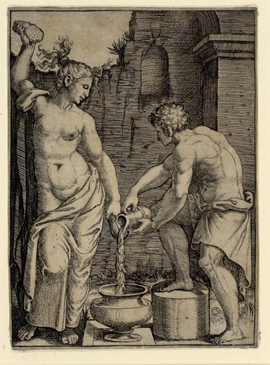 Frau mit zwei Schwämmen, Francesco Francia