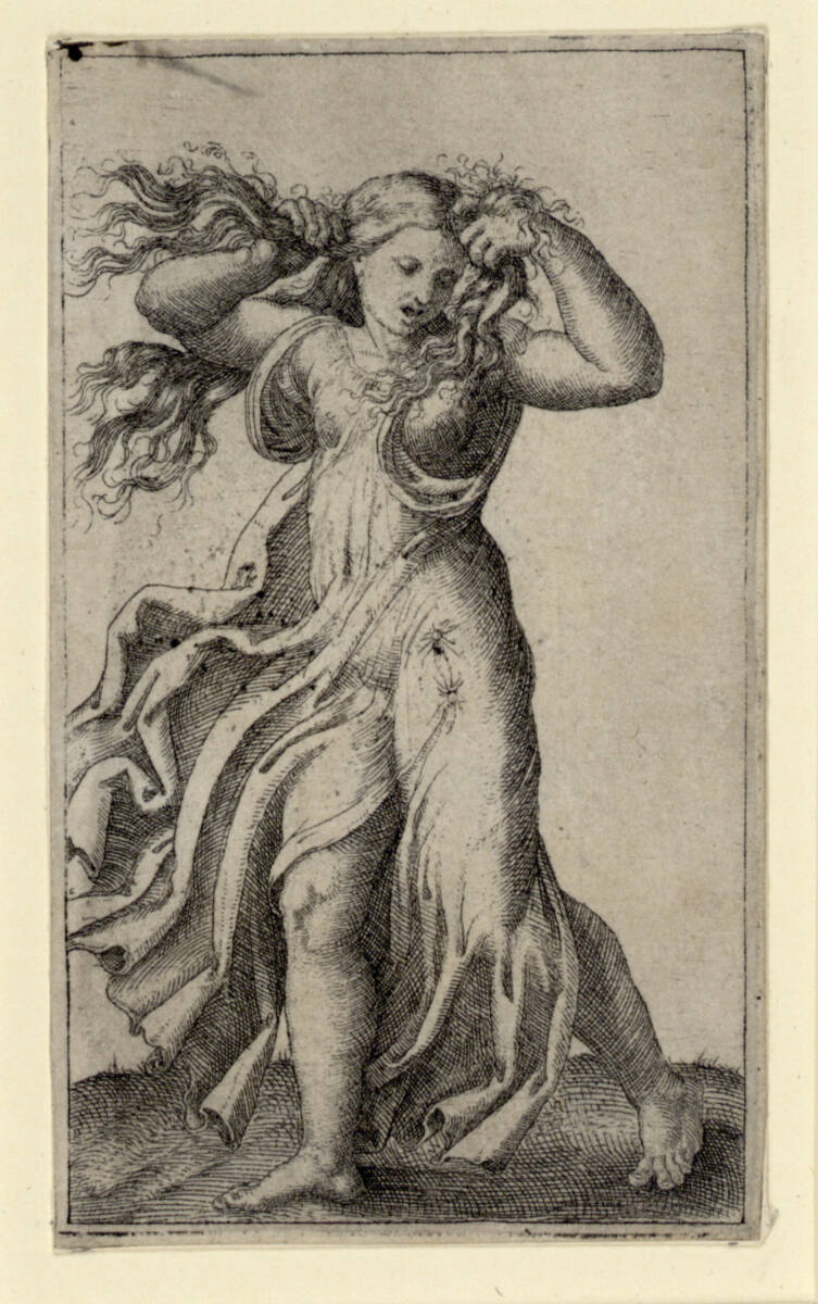 Frau, sich die Haare raufend, Francesco Francia