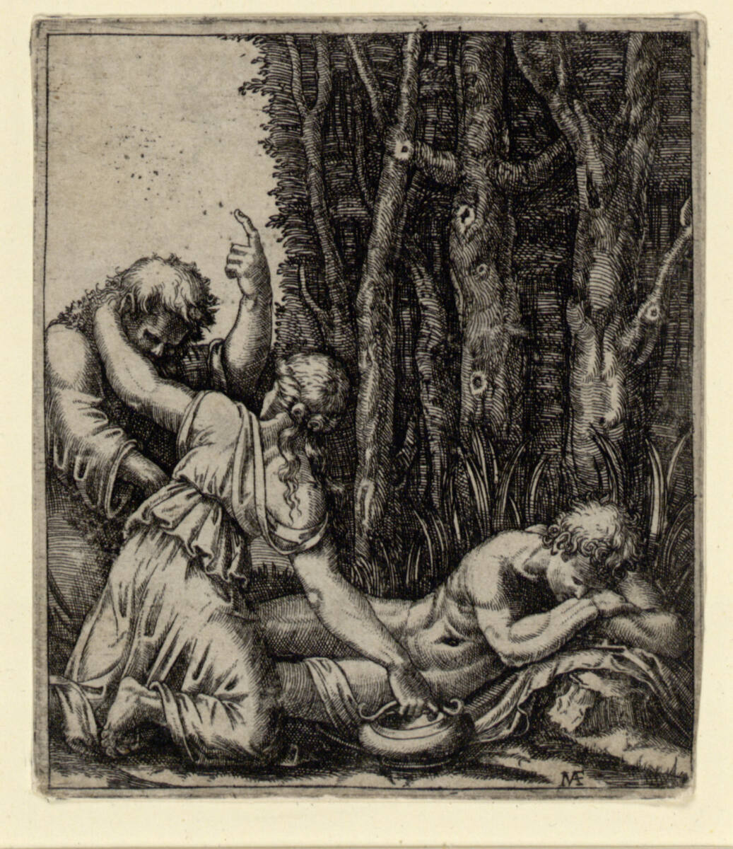 Schlafender Mann am Waldrand, Francesco Francia
