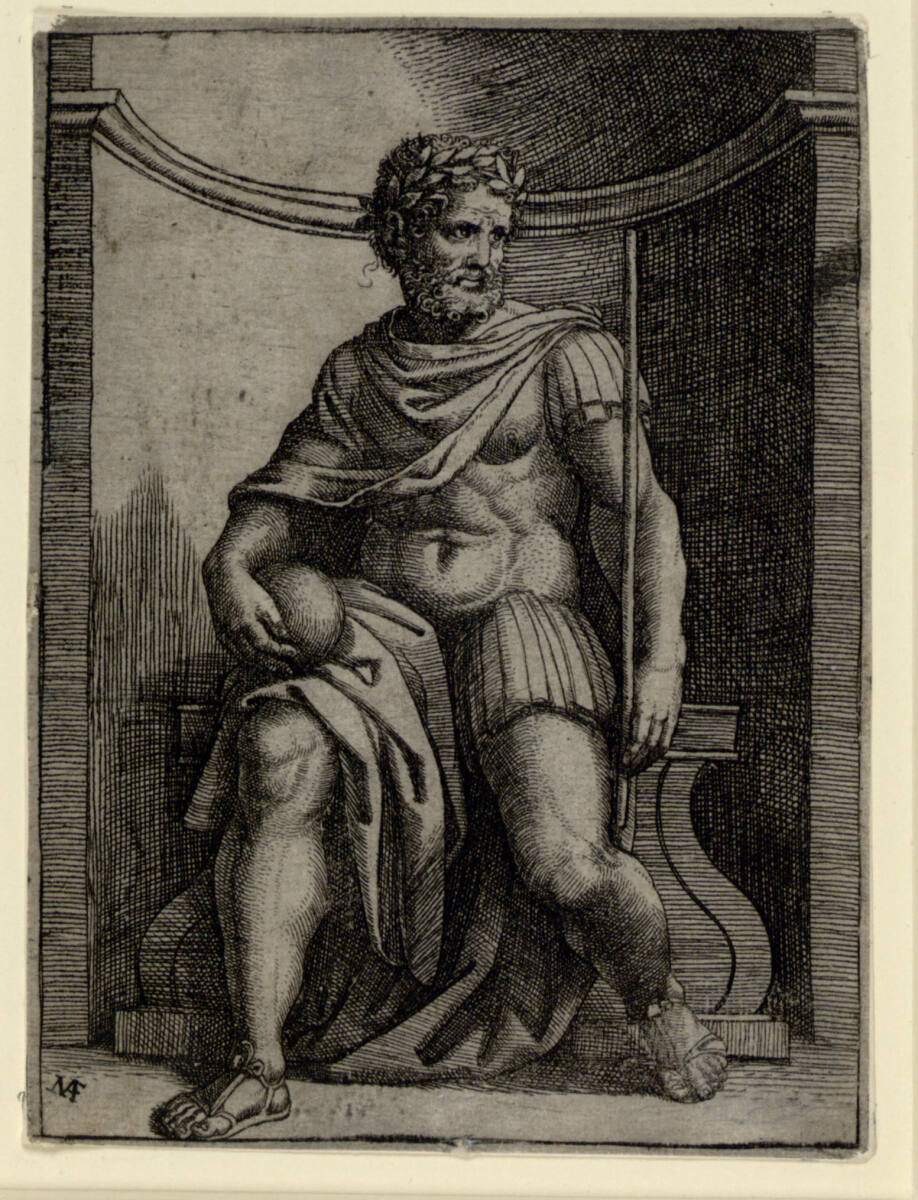 Sitzender Herrscher, Raphael