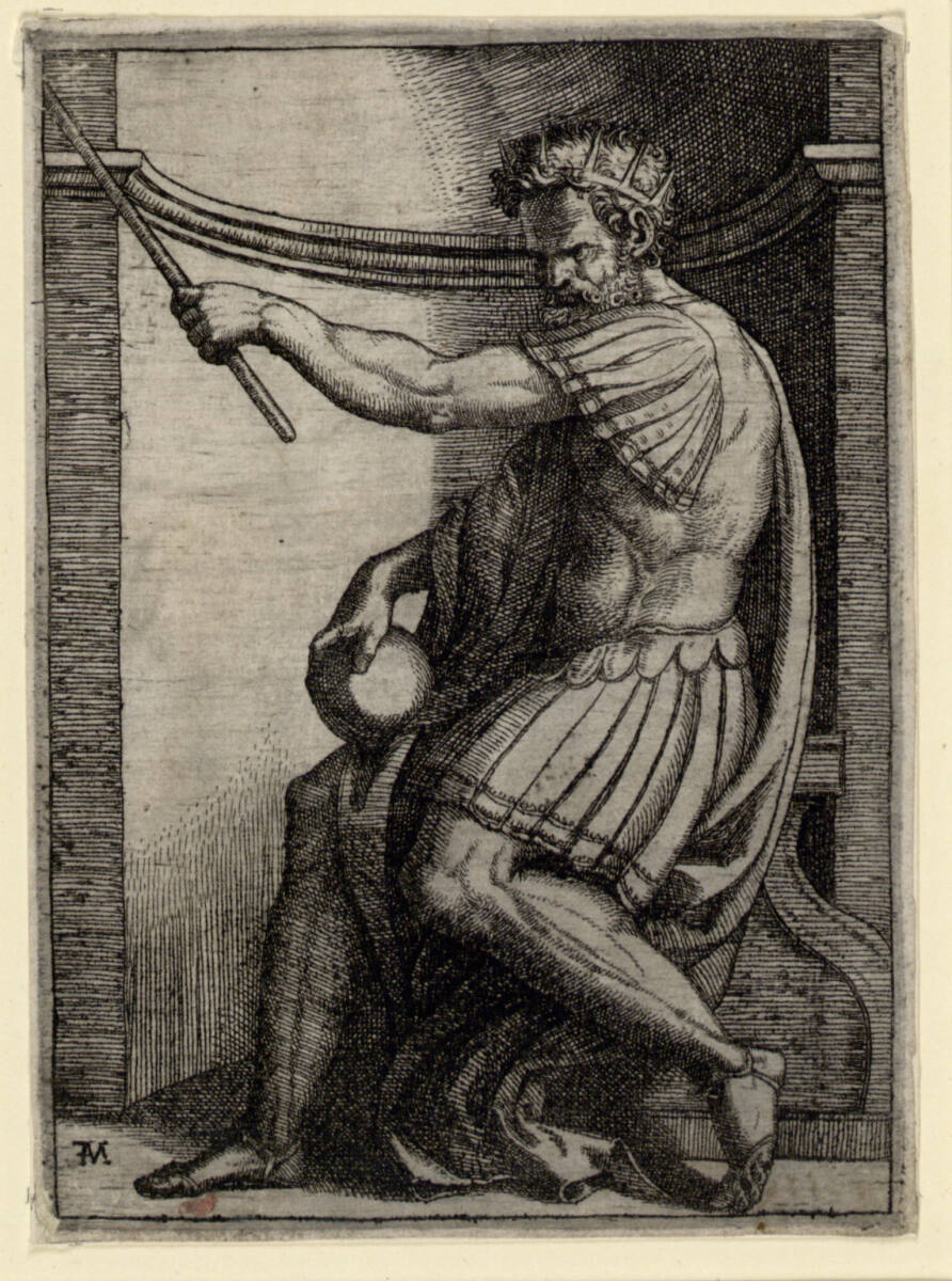Sitzender Herrscher, Raphael