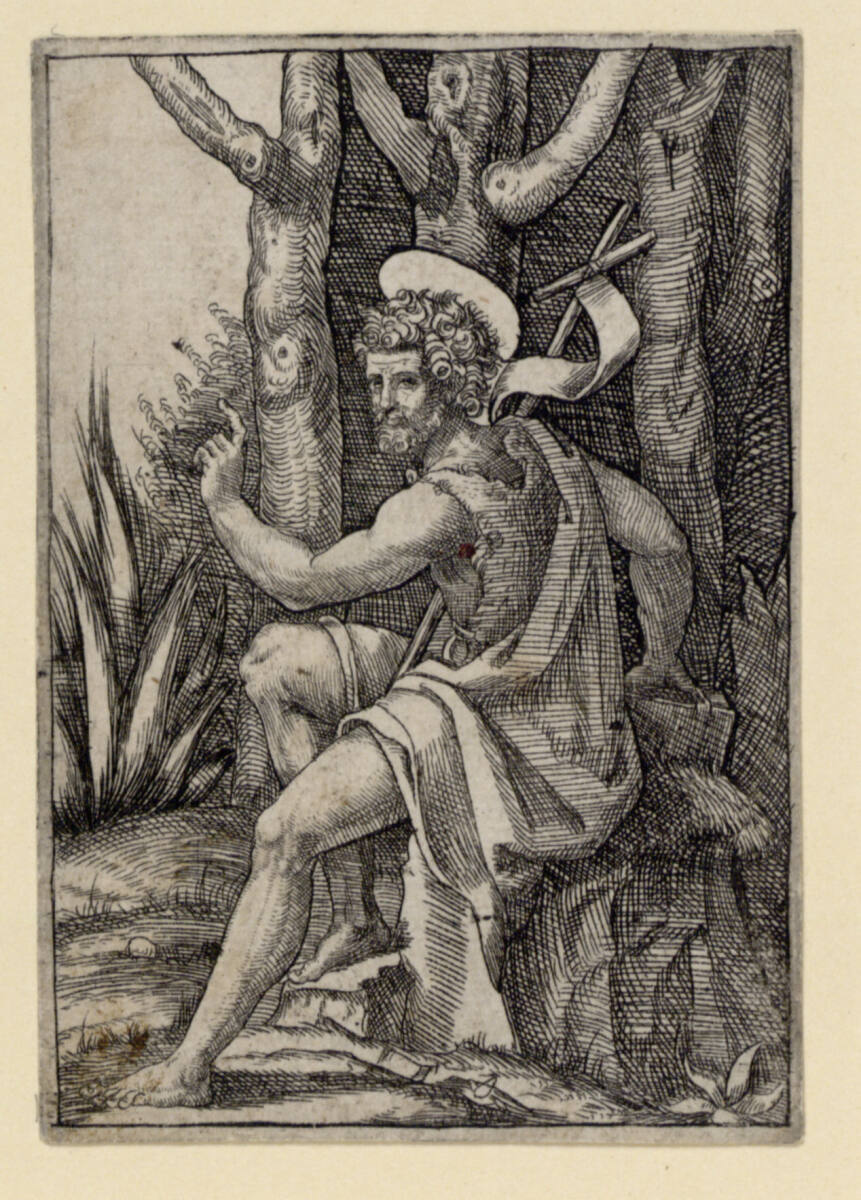 Johannes der Täufer, Marcantonio Raimondi