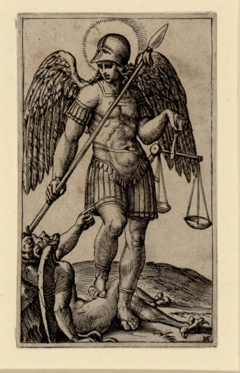 Marcantonio Raimondi, Heiliger Michael, Inv. Nr.: DG1970/378