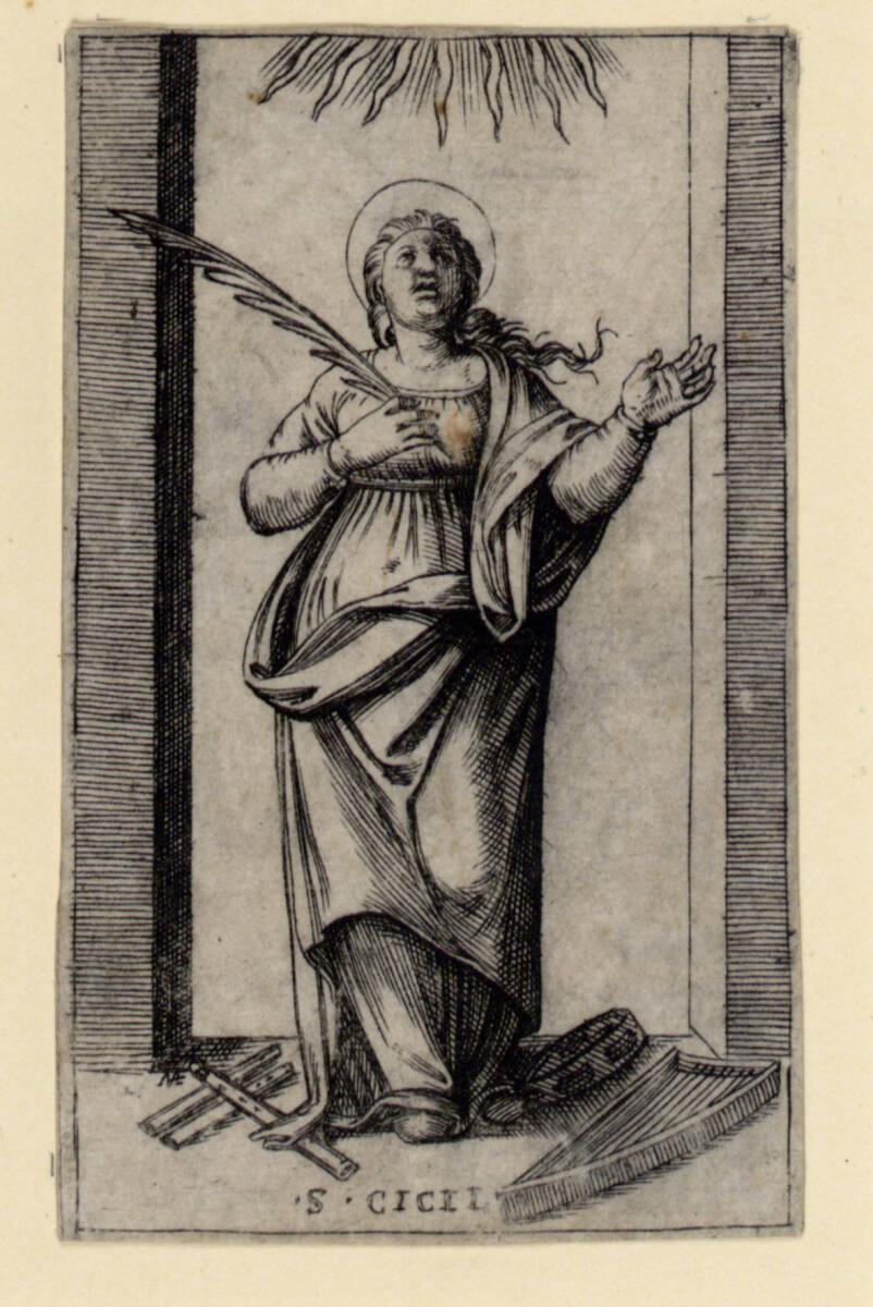 Marcantonio Raimondi, Heilige Cäcilia, Inv. Nr.: DG1970/397
