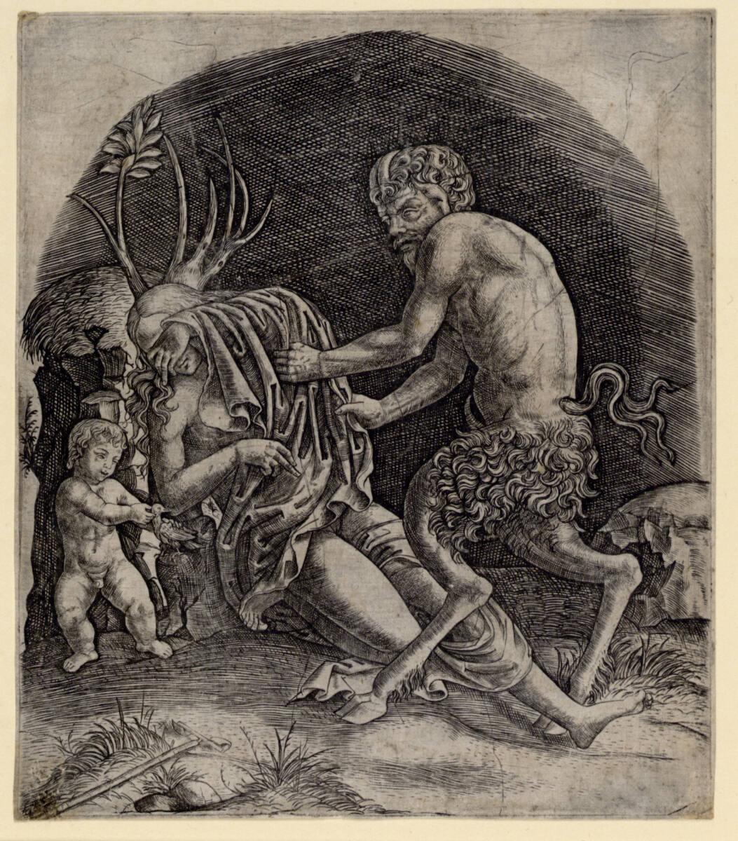 Marcantonio Raimondi, Satyr überrascht Nymphe, Inv. Nr.: DG1970/472