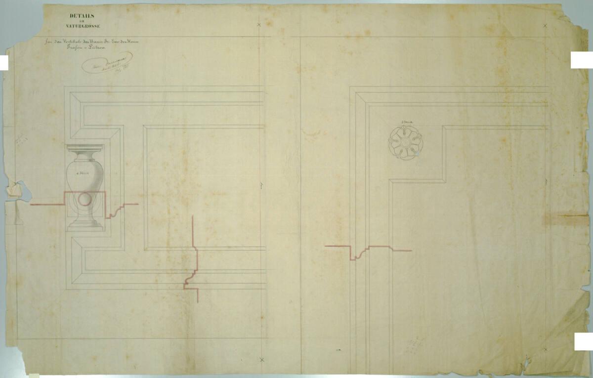 Carl von Hasenauer, Wien I, Bösendorferstraße 13, Palais Lützow, Vestibül, Profile, Inv. Nr.: C…