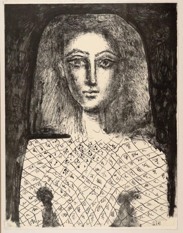 Pablo Picasso, Die karierte Bluse, Inv. Nr.: DG1952/81