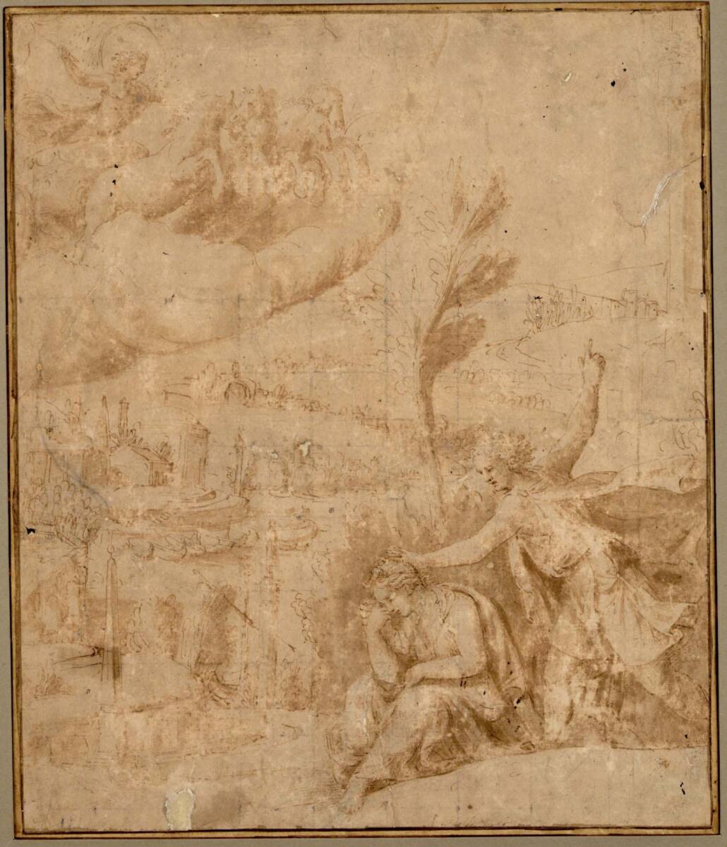Szene aus der Kindheit des Kaisers Augustus, Giulio Romano