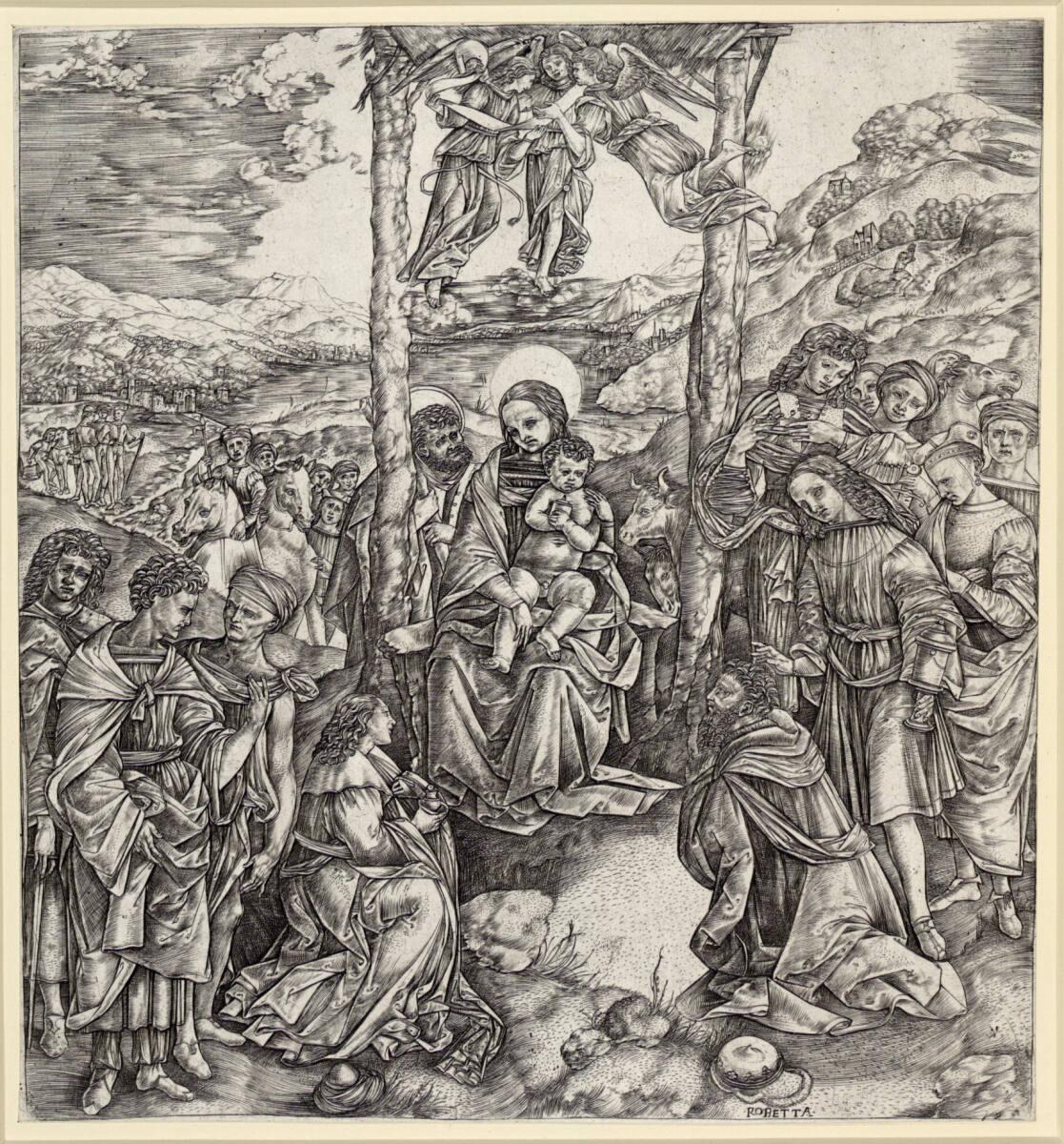 Cristofano di Michele gen. il Robetta, Die Anbetung der Maria, Inv. Nr.: DG1935/442