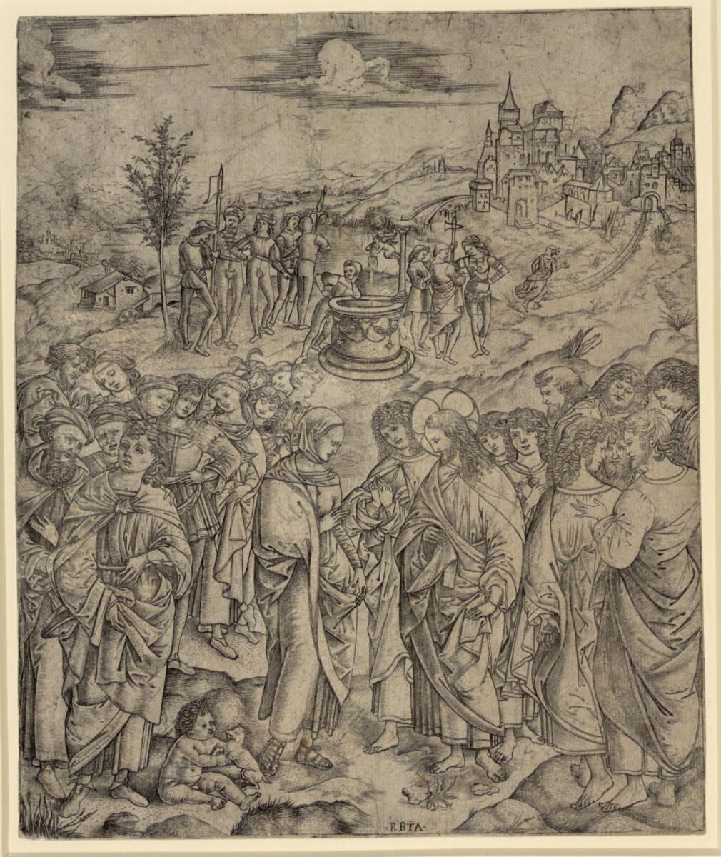 Cristofano di Michele gen. il Robetta, Christus und die Frau von Samaritha, Inv. Nr.: DG1935/44…