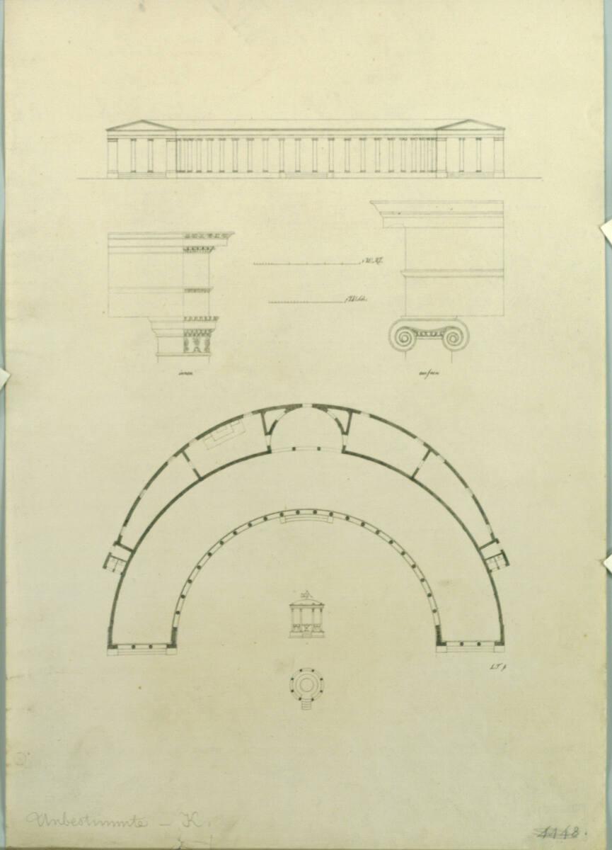 Wien I, Volksgarten, Zweites Cortisches Caféhaus, Grundriss, Aufriß und Details, Inv. Nr.: AZ12…