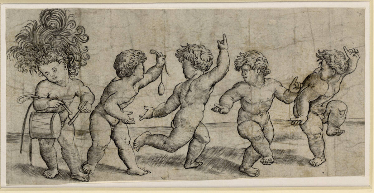 Fünf tanzende und spielende Kinder, Giovanni Antonio da Brescia