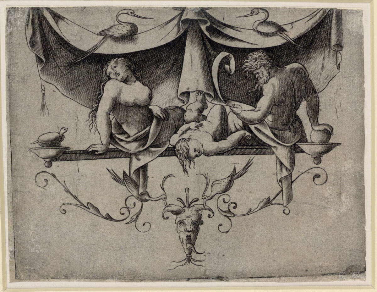 Ornament mit grotesken Figuren, Giovanni Antonio da Brescia