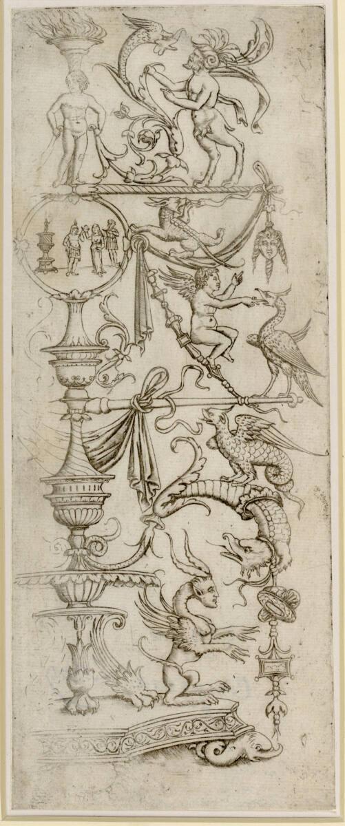 Giovanni Antonio da Brescia, Ornament mit Figuren, Inv. Nr.: DG1952/328