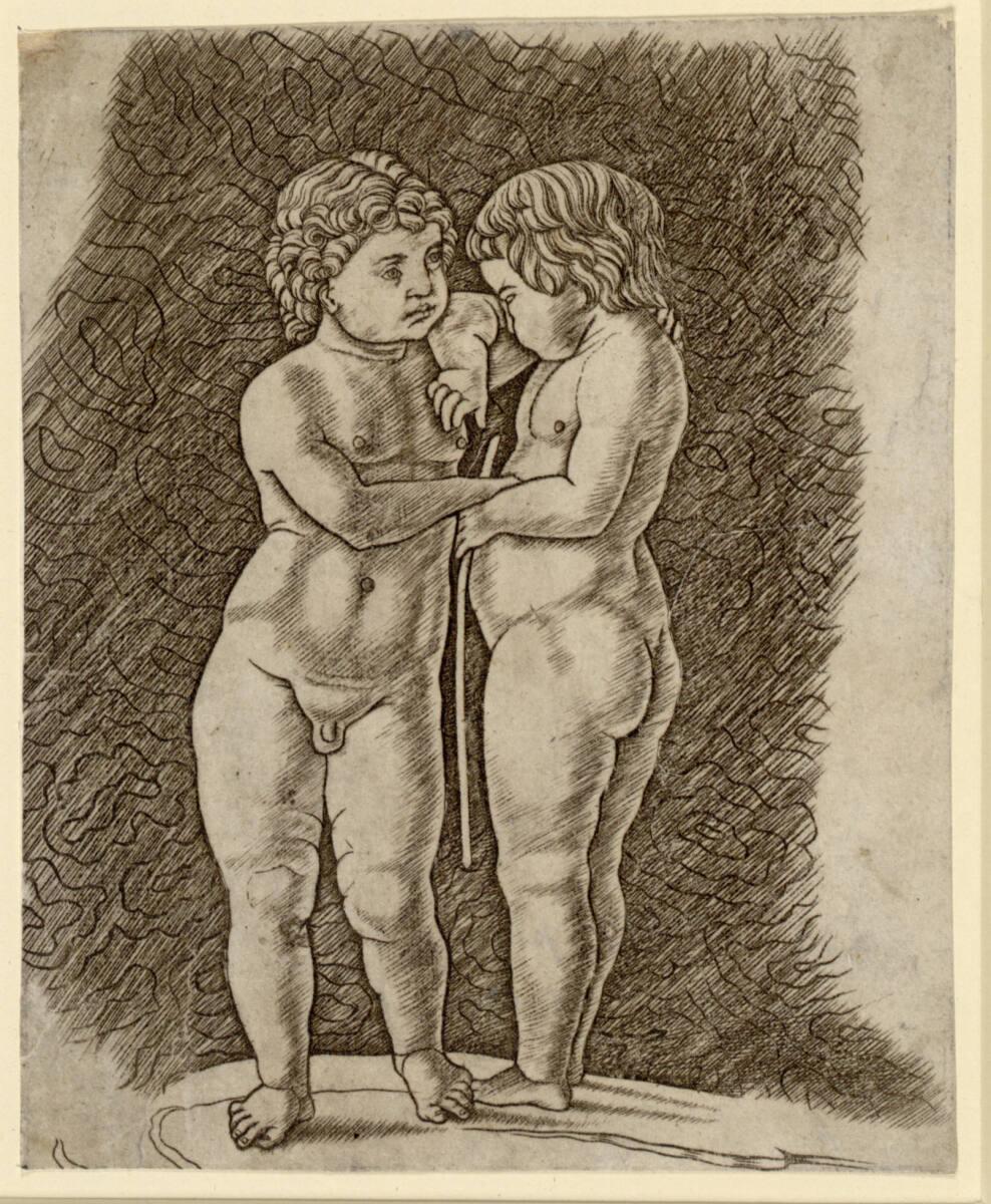Andrea Zoan, Zwei nackte Kinder, einen Stab haltend, Inv. Nr.: DG1952/345